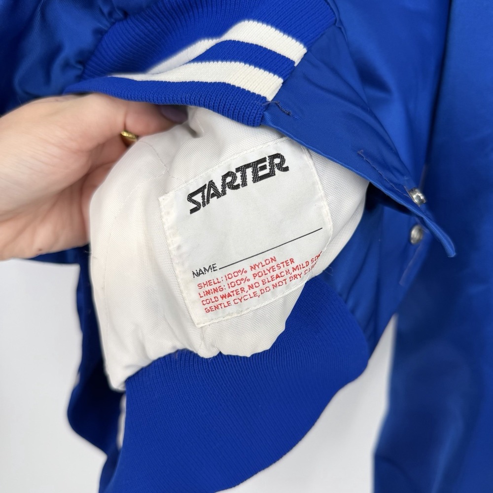 VTG Starter XL 80s 90s Kansas City Royals MLB Satin Bomber Jacket‎ W/Patch Rare - Picture 5 of 9